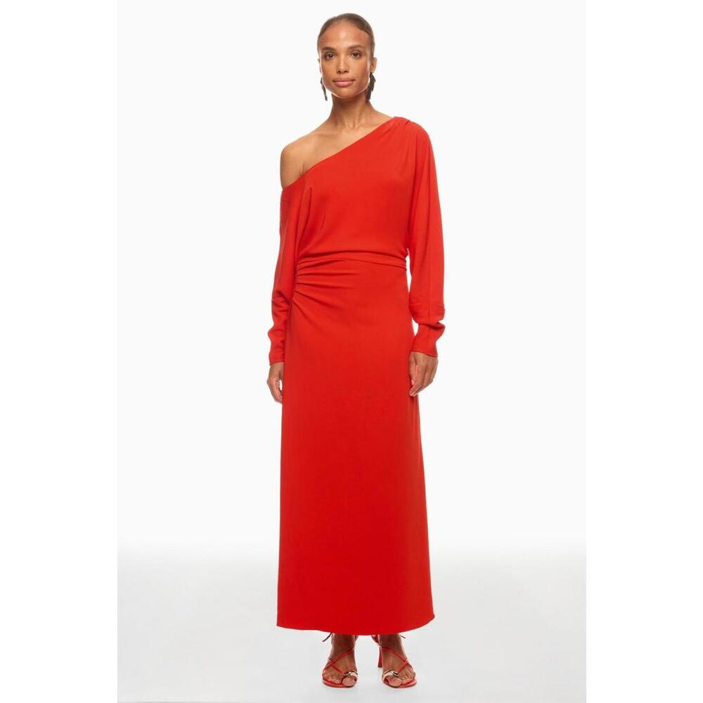 Tanya Taylor Red Georgie Dress Size 10 with Fabric Pull